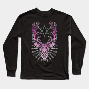 pink deer head Long Sleeve T-Shirt